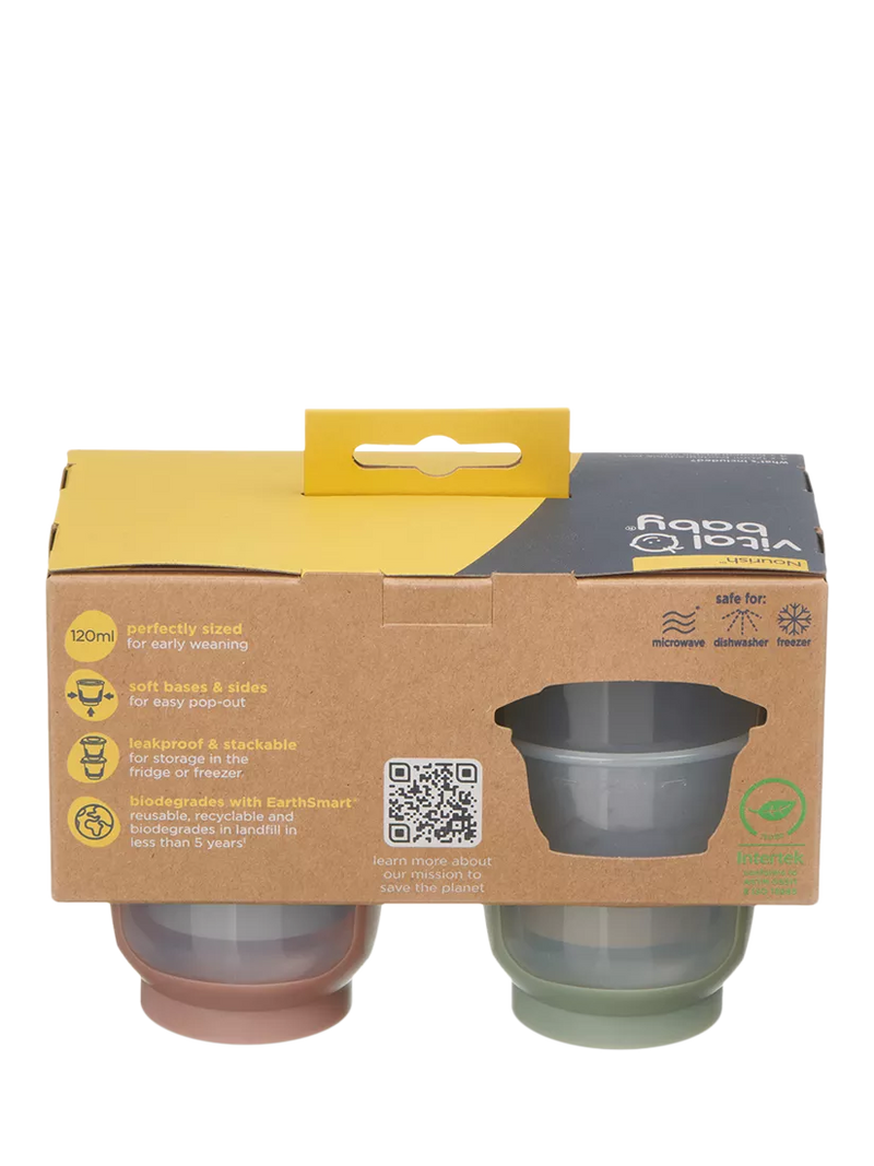 Vital Baby weaning storage pots, pack of 4, 120ml each (British brand)