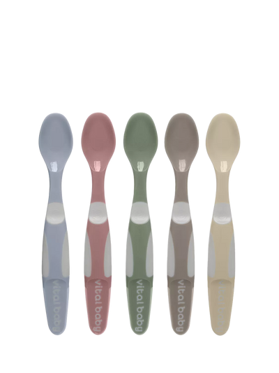 John Lewis Vital Baby Nourish Start Weaning Spoons Pack of 5 Natural- Buy online at McGrocer