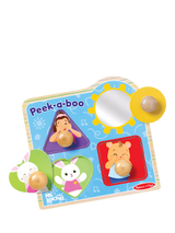 John Lewis Melissa & Doug Ms. Rachel Wooden Peek-a-Boo Jumbo Peg Puzzle- Buy online at McGrocer