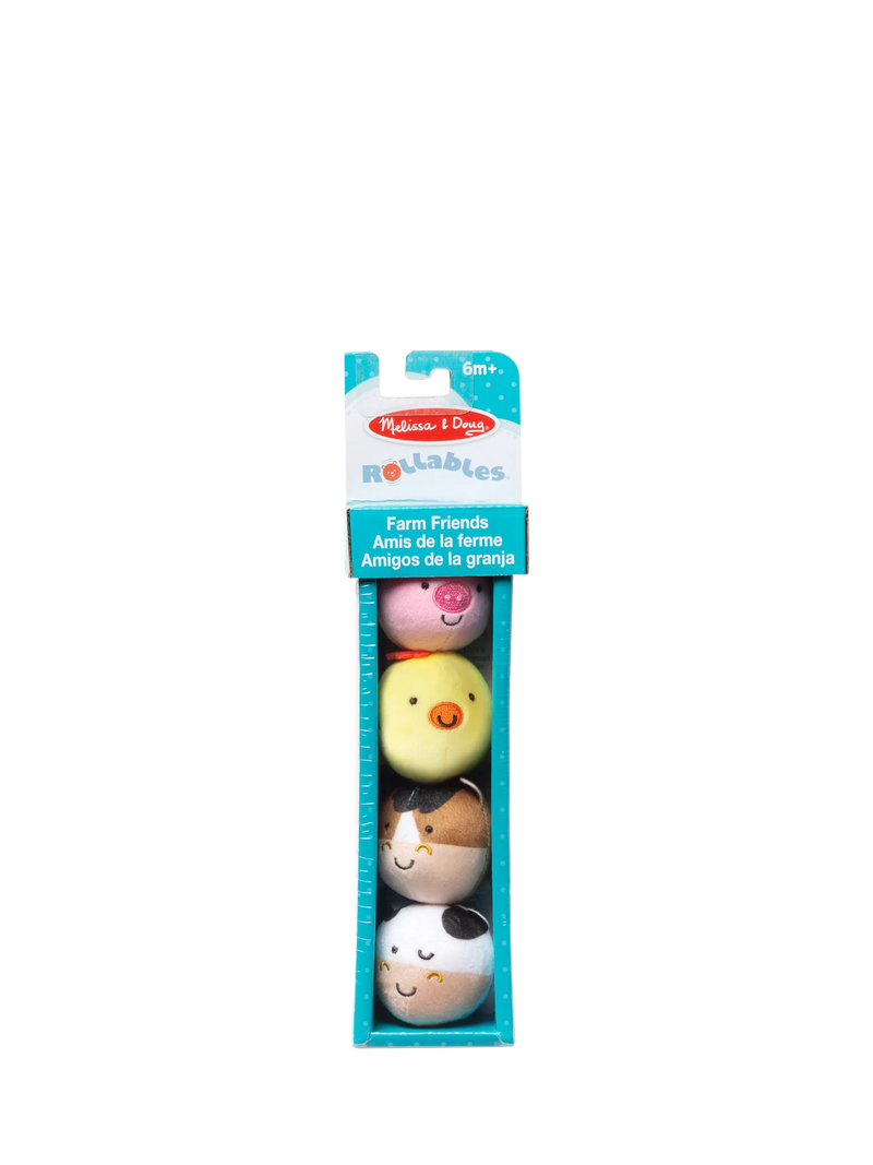 Melissa & Doug Rollables Farm Friends soft toy set (British brand)
