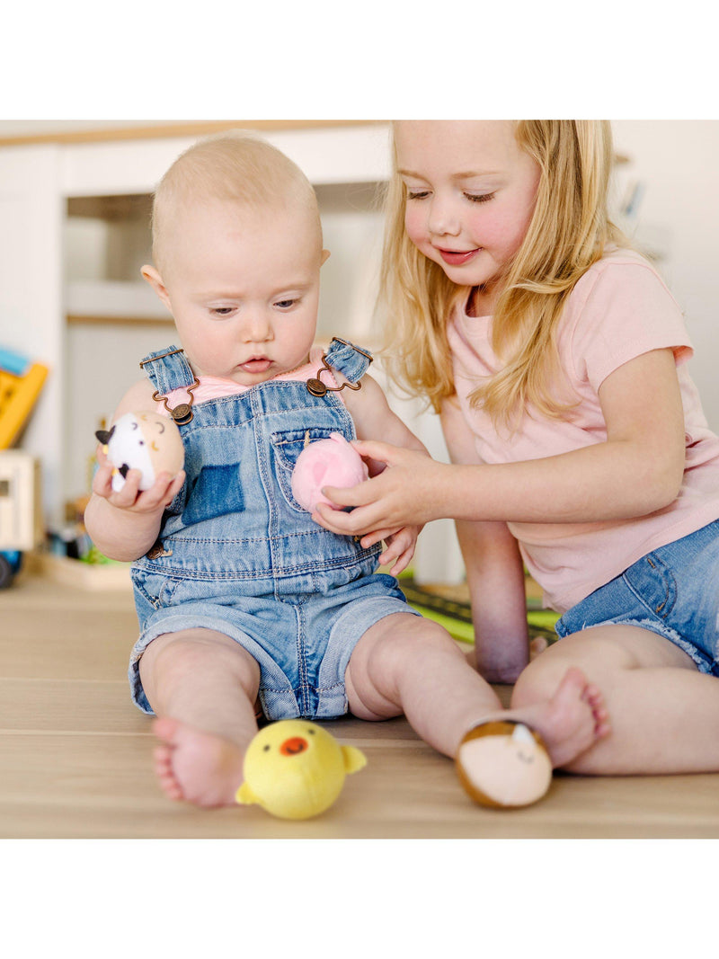 Melissa & Doug Rollables Farm Friends soft toy set (British brand)