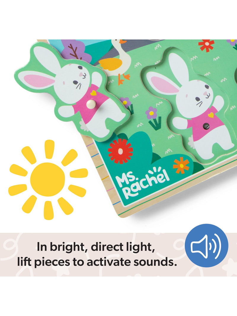 Melissa & Doug Ms. Rachel wooden song peg puzzle (British brand)