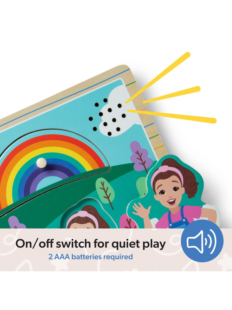 Melissa & Doug Ms. Rachel wooden song peg puzzle (British brand)