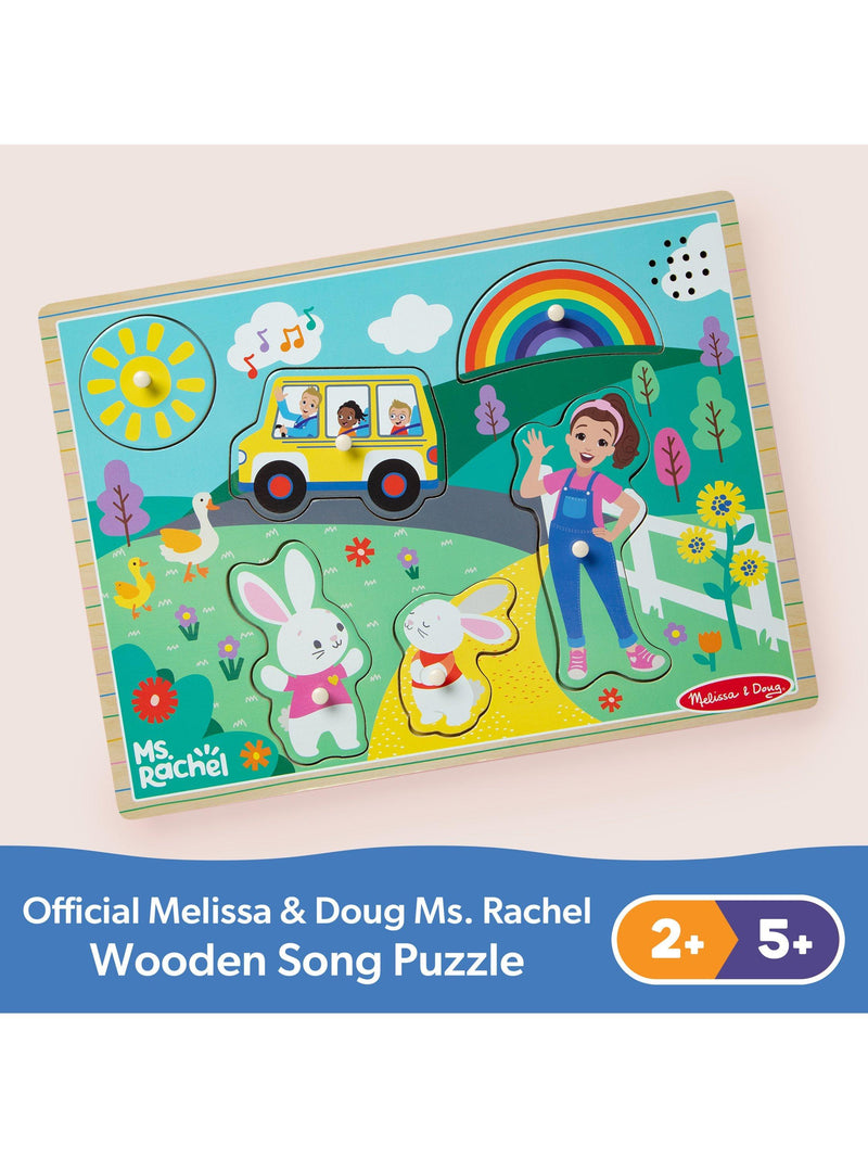 Melissa & Doug Ms. Rachel wooden song peg puzzle (British brand)