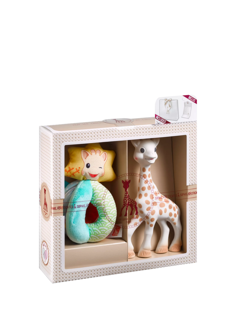 Sophie la girafe teether and rattle gift set, UK version