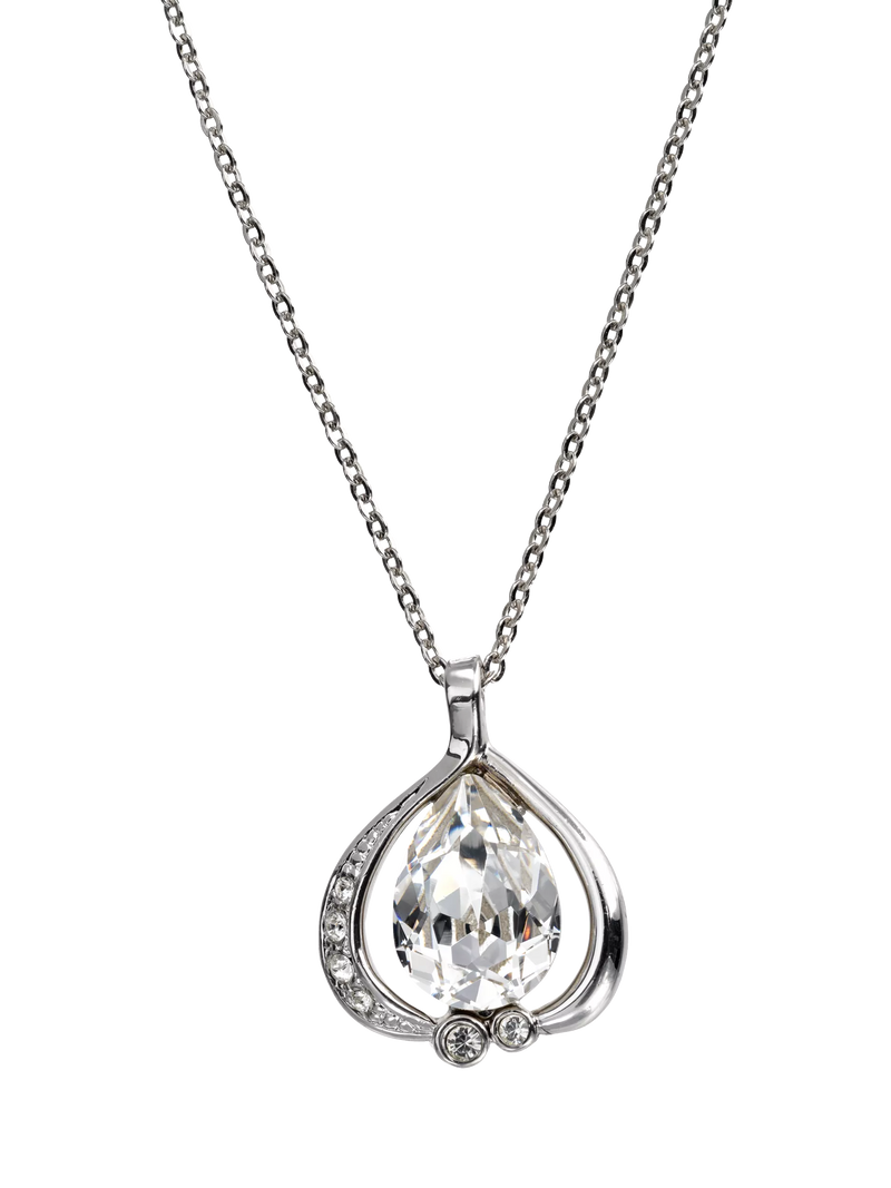 Eclectica pre-loved crystal pendant necklace vintage 1980s, imported from the UK