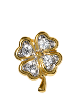 John Lewis Eclectica Pre-Loved Found Cabouchon Four Leaf Clover Stick Pin Brooch- Buy online at McGrocer