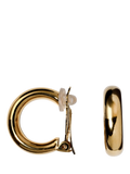 Eclectica gold clip-on hoop earrings pre-loved, UK version