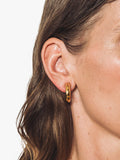 Eclectica gold clip-on hoop earrings pre-loved, UK version