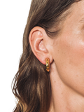 Eclectica gold clip-on hoop earrings pre-loved, UK version