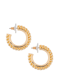 Eclectica pre-loved twisted rope hoop earrings 3cm, imported from the UK