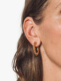 Eclectica pre-loved twisted rope hoop earrings 3cm, imported from the UK