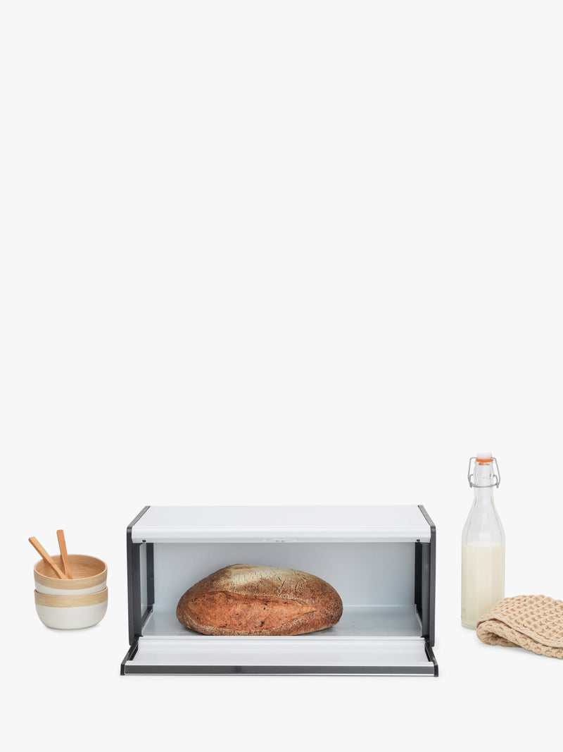 Brabantia fall front bread bin white (British brand)
