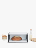 Brabantia fall front bread bin white (British brand)