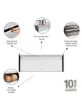 Brabantia fall front bread bin white (British brand)