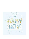 Woodmansterne Baby Boy Blue new baby card - British product