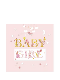 Woodmansterne pink new baby girl card - British product