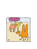Woodmansterne Camel Large Humps greeting card, UK version