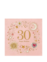 John Lewis 30th Birthday Greetings Card with Sun and Moon Design and Envelope- Buy online at McGrocer