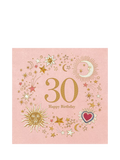 Elizabeth Scarlett sun and moon 30th birthday card - British product