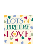 Emma Bridgewater polka hearts birthday card (British brand)