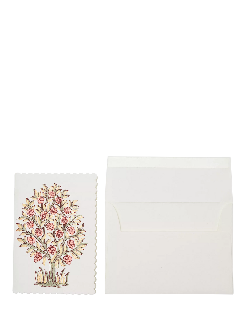 Paper Mirchi Mogra Coral blank greeting card 155x115mm, imported from the UK