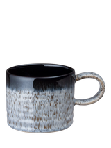 John Lewis Denby Halo Small Ridged Stoneware Mug, Black, 295ml- Buy online at McGrocer
