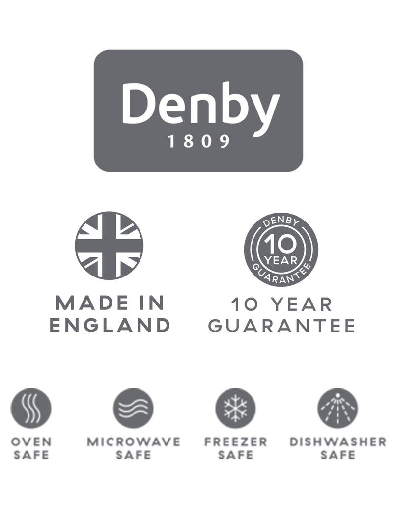 Denby small ridged stoneware mug 295ml black - British product