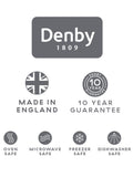 Denby small ridged stoneware mug 295ml black - British product