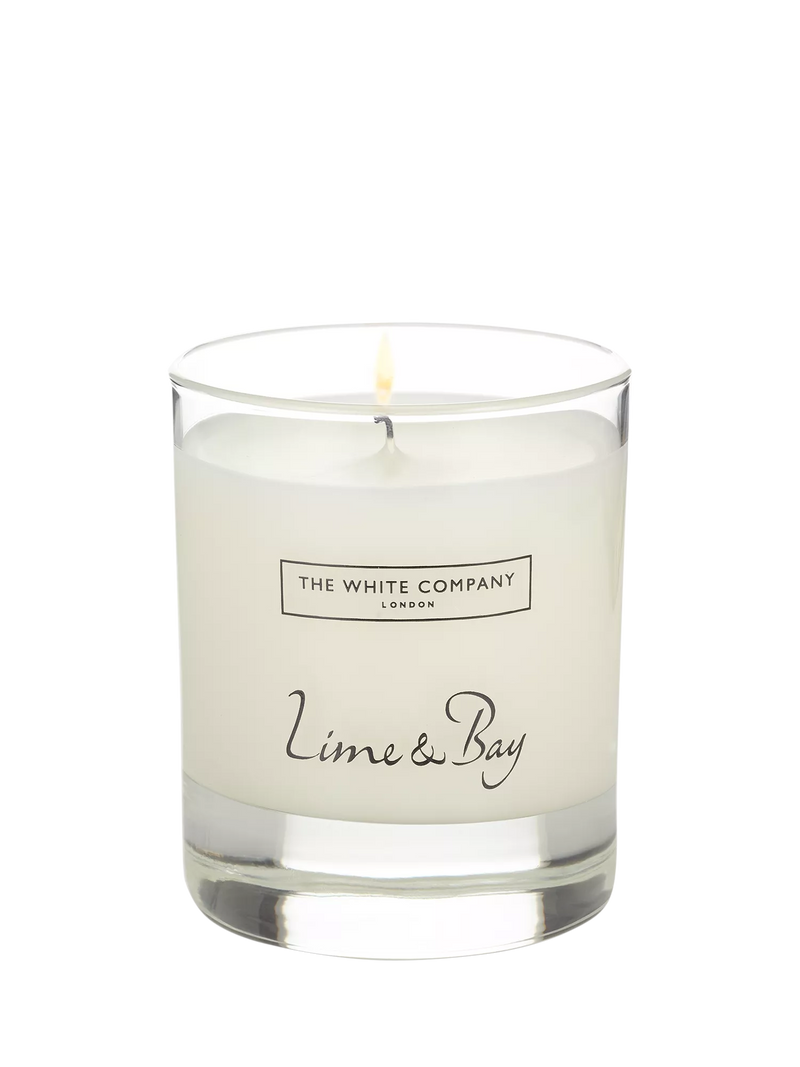 The White Company Lime & Bay scented candle 140g - British product