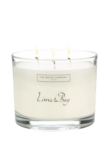 John Lewis The White Company Lime & Bay 3 Wick Scented Candle, 770g- Buy online at McGrocer