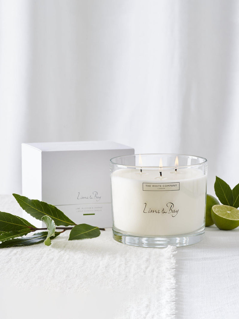 The White Company Lime & Bay scented candle 770g (British brand)