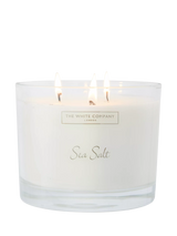 John Lewis The White Company Sea Salt 3 Wick Scented Candle, 770g- Buy online at McGrocer