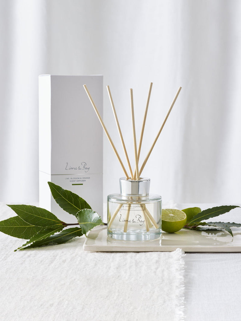 White Company Lime & Bay reed diffuser 150ml, imported from the UK