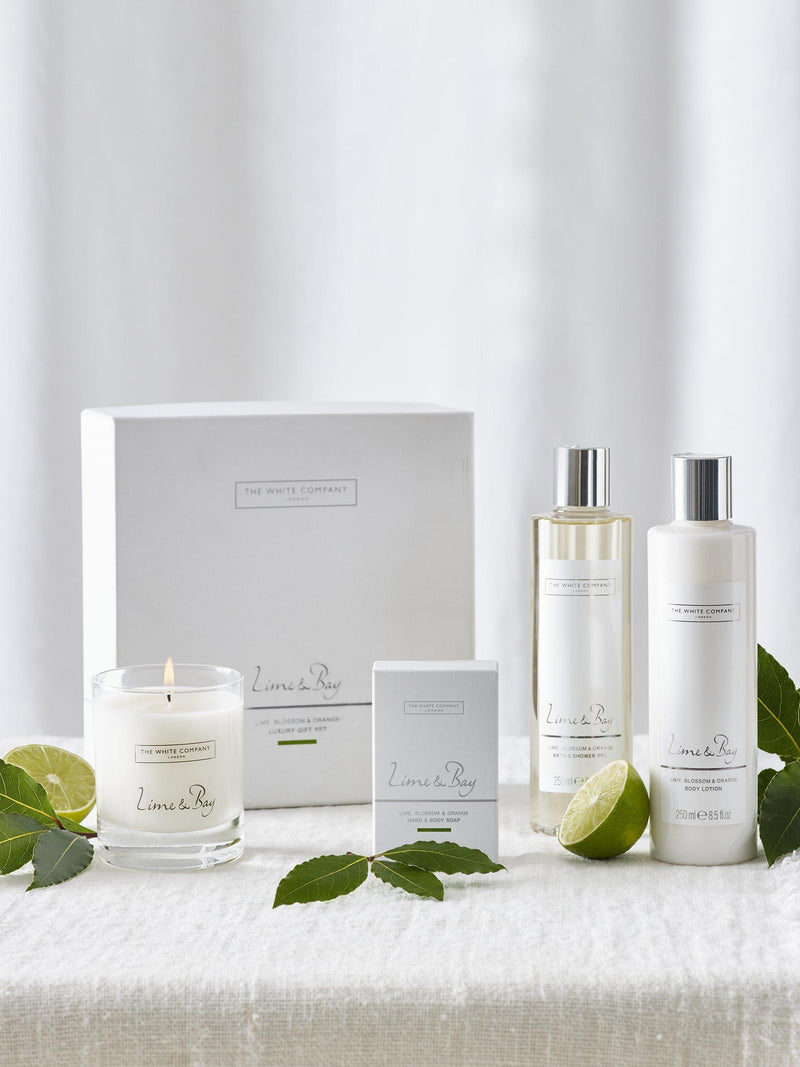 The White Company Lime & Bay luxury gift set, imported from the UK