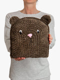 Wool Couture Teddy Bear Cushion Crochet Kit, imported from the UK