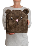 Wool Couture Teddy Bear Cushion Crochet Kit, imported from the UK