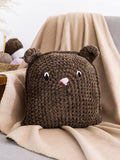 Wool Couture Teddy Bear Cushion Crochet Kit, imported from the UK