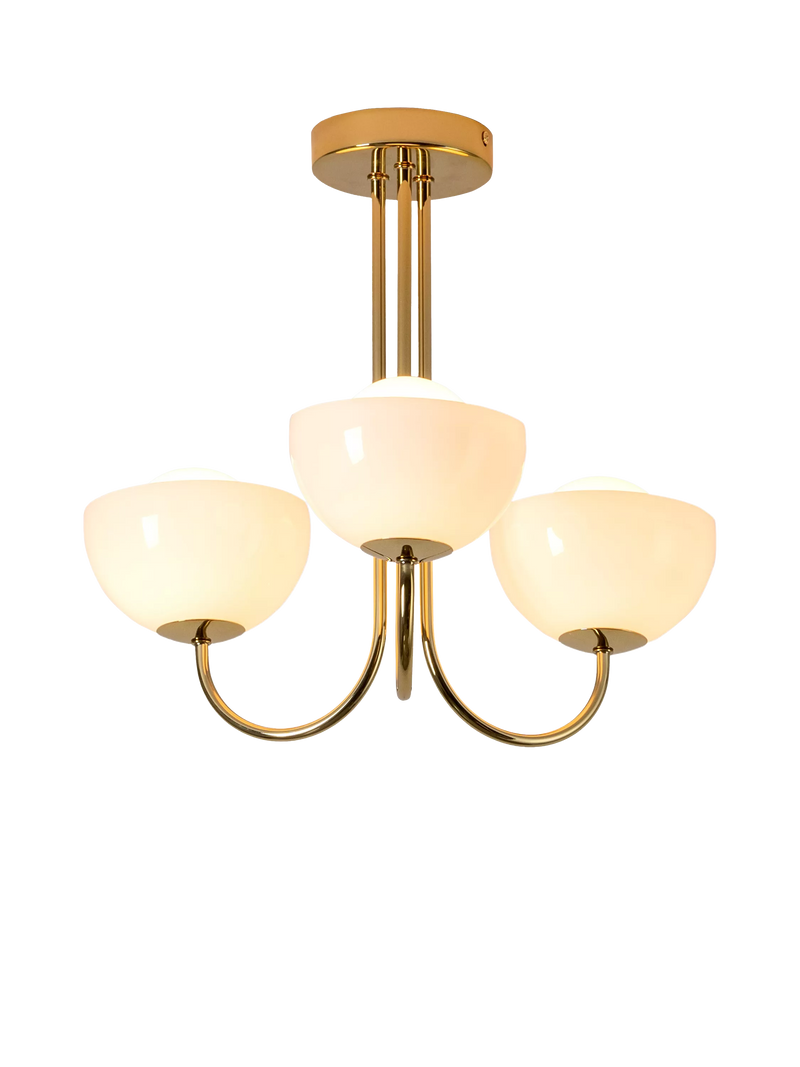 houseof glass bowl 3-arm ceiling light, UK version