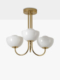 houseof glass bowl 3-arm ceiling light, UK version