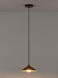 houseof Small Pleat Pendelleuchte mit fliederfarbener Auskleidung - Britisches Produkt