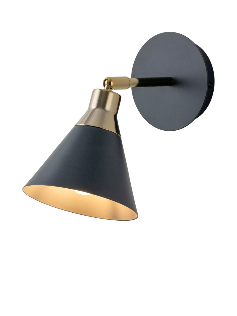 Houseof matte cone wall light charcoal, UK version