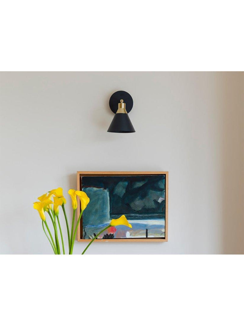 Houseof matte cone wall light charcoal, UK version