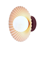 John Lewis houseof Flush Pleated Wall Light, Burgundy- Buy online at McGrocer