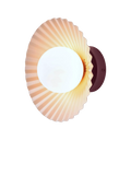 houseof Flush Pleated Wall Light Burgundy (British brand)