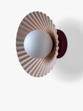 houseof Flush Pleated Wall Light Burgundy (British brand)
