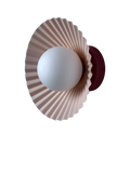 houseof Flush Pleated Wall Light Burgundy (British brand)