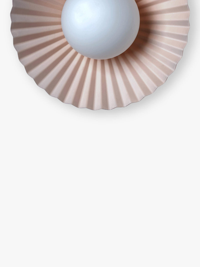houseof Flush Pleated Wall Light Burgundy (British brand)