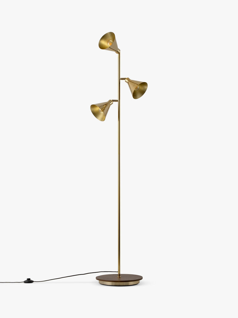 houseof Cone 3-Arm Floor Lamp brass - British product
