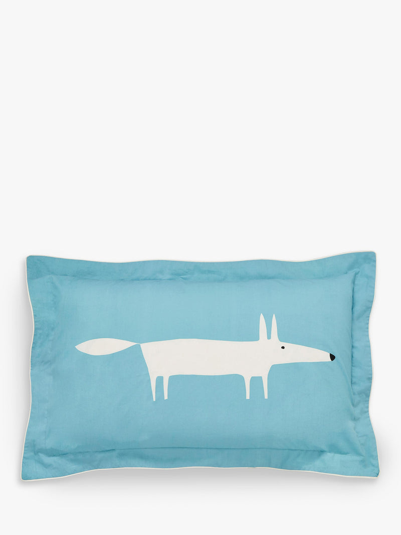 Scion Mr Fox cotton bedding standard pillowcase pair, imported from the UK